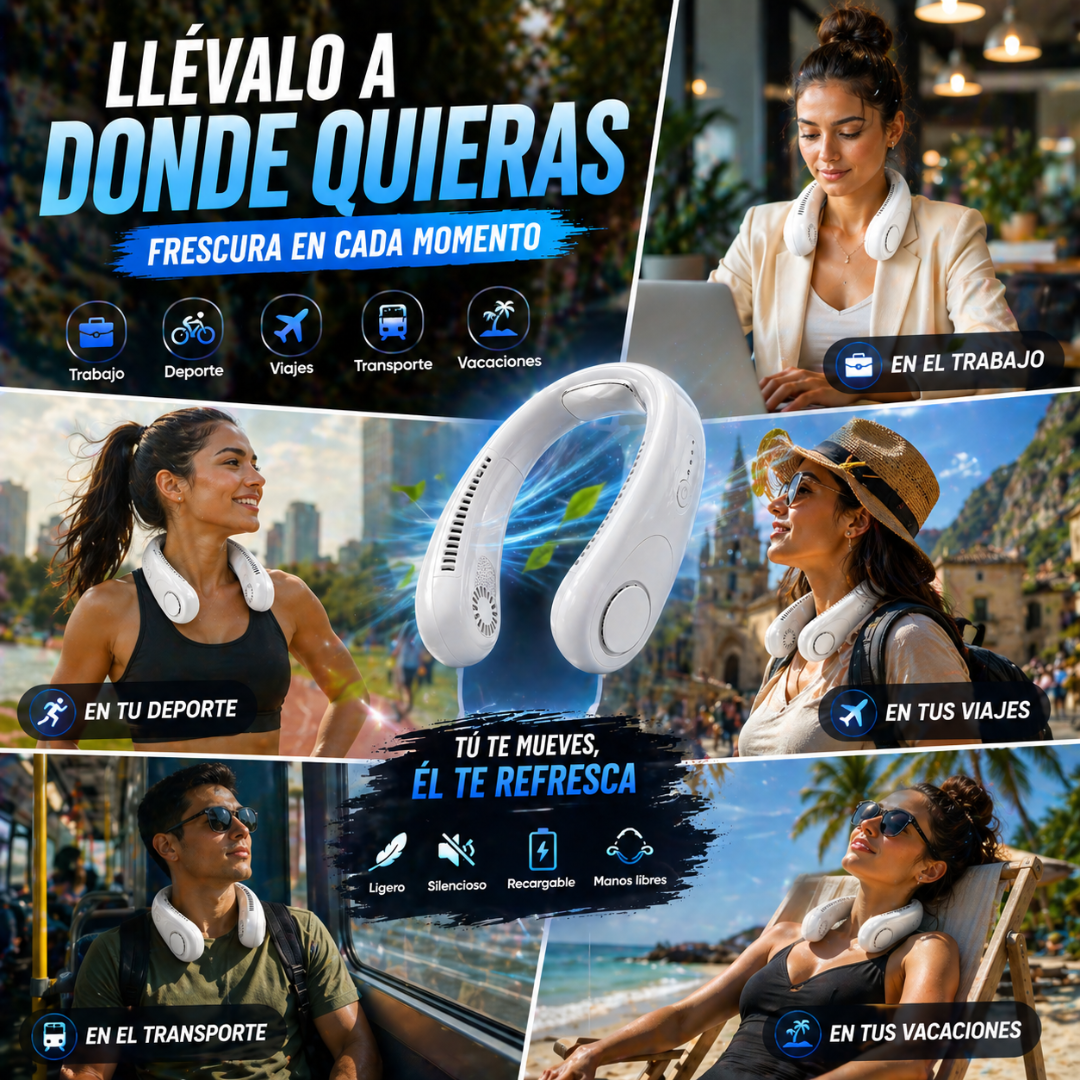 👉 No dejes que el calor arruine tu día 🔥❌ - Ventilador Portatil De Cuello