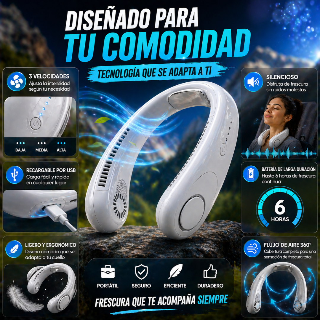 👉 No dejes que el calor arruine tu día 🔥❌ - Ventilador Portatil De Cuello