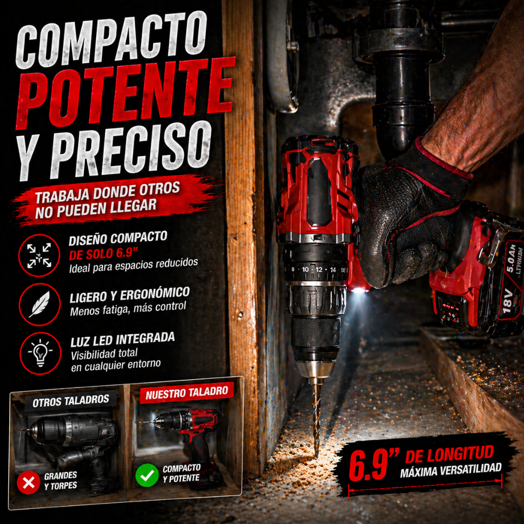 Trabaja Más Rápido, Con Más Fuerza y Sin Límites 🚀 - Taladro Milwaukee