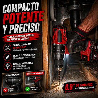 Trabaja Más Rápido, Con Más Fuerza y Sin Límites 🚀 - Taladro Milwaukee