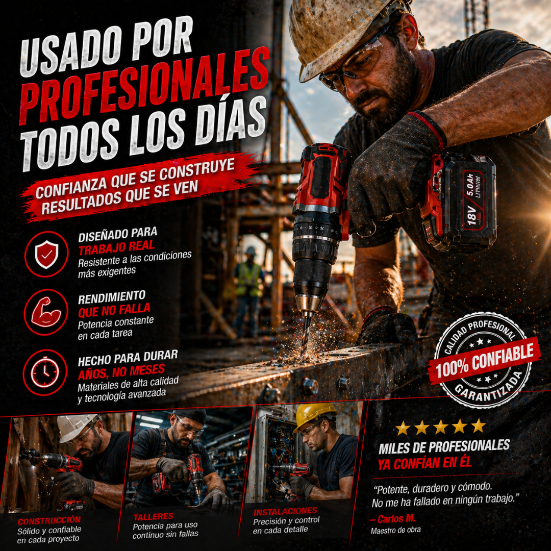 Trabaja Más Rápido, Con Más Fuerza y Sin Límites 🚀 - Taladro Milwaukee