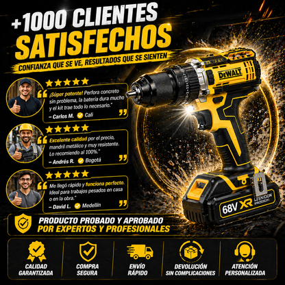 ¡POTENCIA BRUTAL EN TUS MANOS CON EL TALADRO DEWALT!