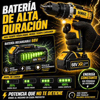 ¡POTENCIA BRUTAL EN TUS MANOS CON EL TALADRO DEWALT!