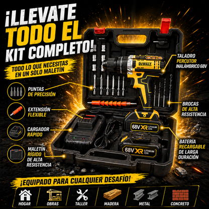 ¡POTENCIA BRUTAL EN TUS MANOS CON EL TALADRO DEWALT!