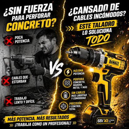 ¡POTENCIA BRUTAL EN TUS MANOS CON EL TALADRO DEWALT!